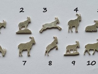 925 Sterling Silver Mountain Goat Solderable Accent (set of 10pc)