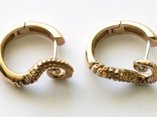 Bronze Octopus Huggie Hoops (1 pair)