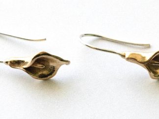 Bronze Calla Lily Hook Earrings (1 pair)