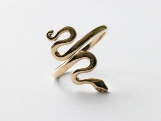Bronze Large Snake Adjustable Ring