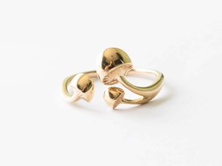 Bronze Three Mushroom Adjustable Ring