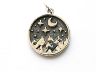 925 Sterling Silver Celestial Mountain Range Charm