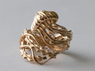 Bronze Jellyfish Adjustable Ring