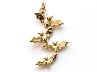 Bronze Bat Cluster Charm