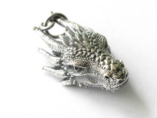 925 Sterling Silver Dragon Head Charm