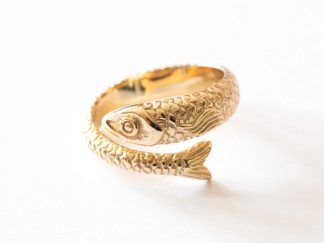 Bronze Sardine Adjustable Ring