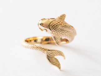Bronze Lucky Koi Adjustable Ring