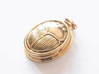 Bronze Scarab Locket Pendant