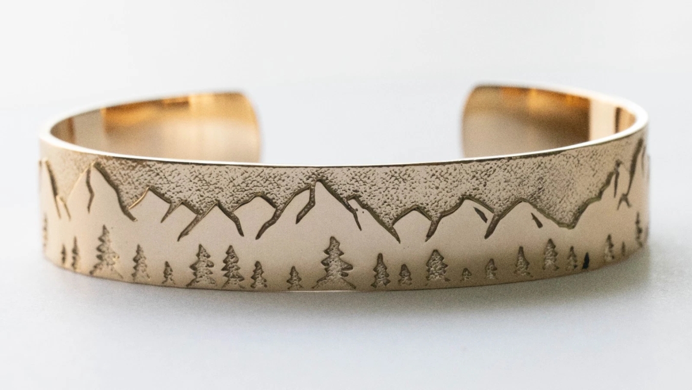 Bronze Mountain Cuff Bracelet