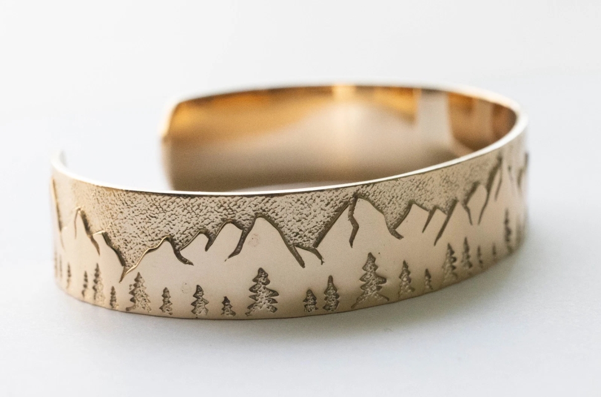Bronze Mountain Cuff Bracelet - Image 2