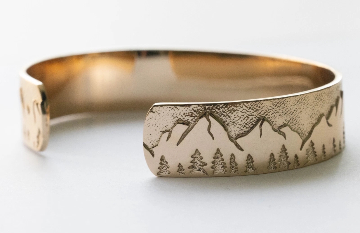 Bronze Mountain Cuff Bracelet - Image 3
