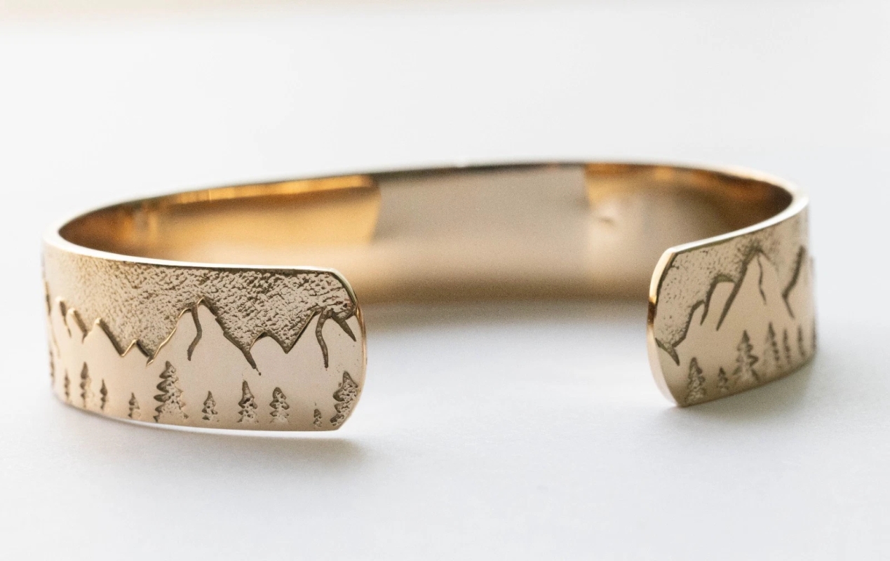 Bronze Mountain Cuff Bracelet - Image 4