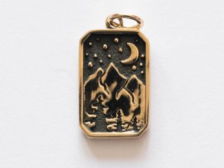 Bronze Mountain Range Charm