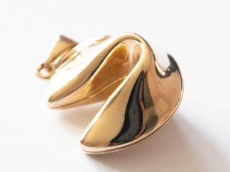 Bronze Fortune Cookie Locket Pendant