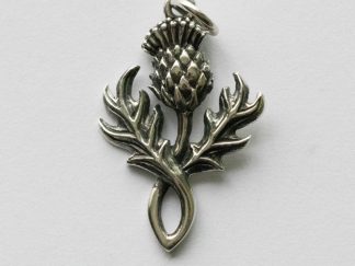 925 Sterling Silver Thistle Flower Charm
