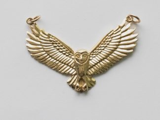 Bronze Flying Owl Pendant